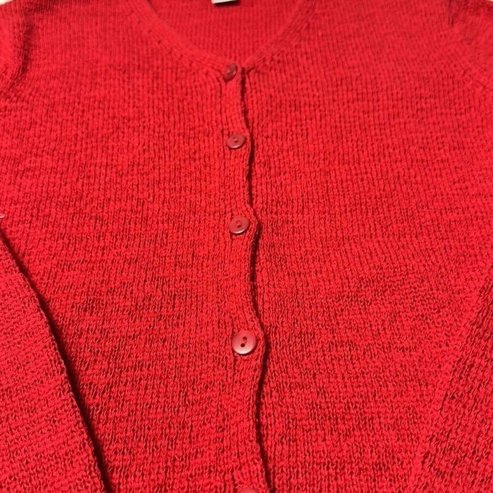 Vintage90’s Pendleton Red Knit Twinset | Cardigan + Shell · Quiet Luxury Capsule - Picture 15 of 16